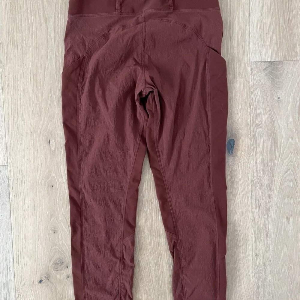 ATHLETA Trekkie Hybrid Crop Tights Pants |Cognac Brown| Sz 4 *M19 - Picture 3 of 3